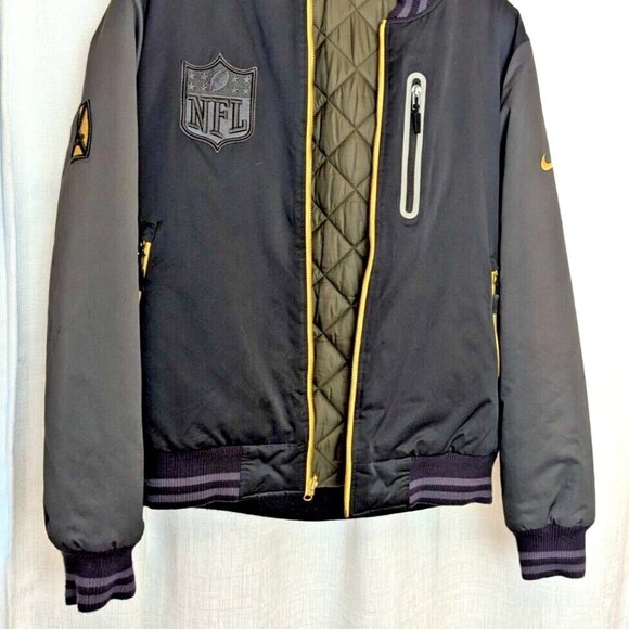 NIKE NFL BB51 BILL BOWERMAN Mens Large Bomber Jacket Reversible Sample Rare - Picture 2 of 11